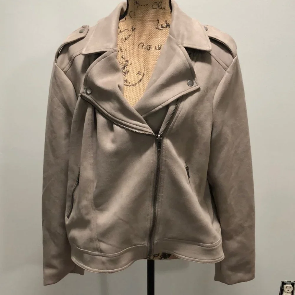 {Philosophy} Faux Suede Taupe Jacket - Picture 8 of 11